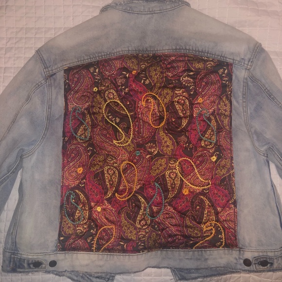 Free People Denim / Jean Quilted Paisley Jacket - Picture 7 of 7